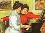 Pierre Auguste Renoir Famous Paintings - Yvonne and Christine Lerolle Playing the Piano